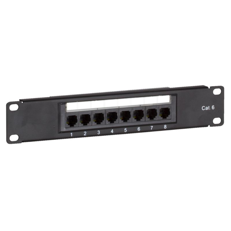 10 inch CAT6 UTP patchpaneel - 8 poorts