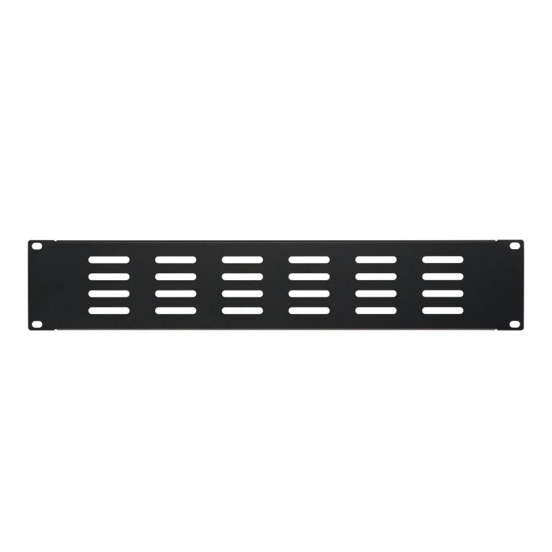 19 inch 2U Ventilatie paneel Zwart