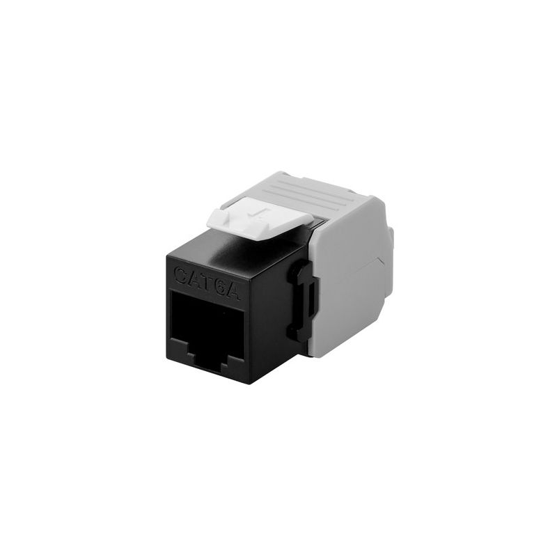 CAT6a UTP Keystone Connector - LSA - Zwart