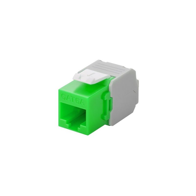 CAT6a UTP Keystone Connector - LSA - Groen