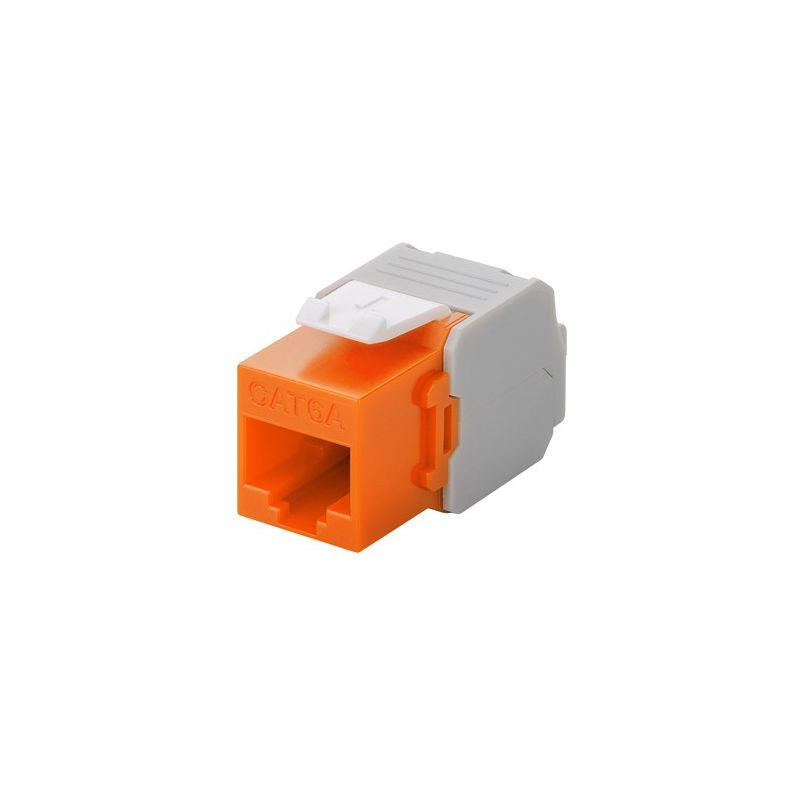 CAT6a UTP Keystone Connector - LSA - Oranje