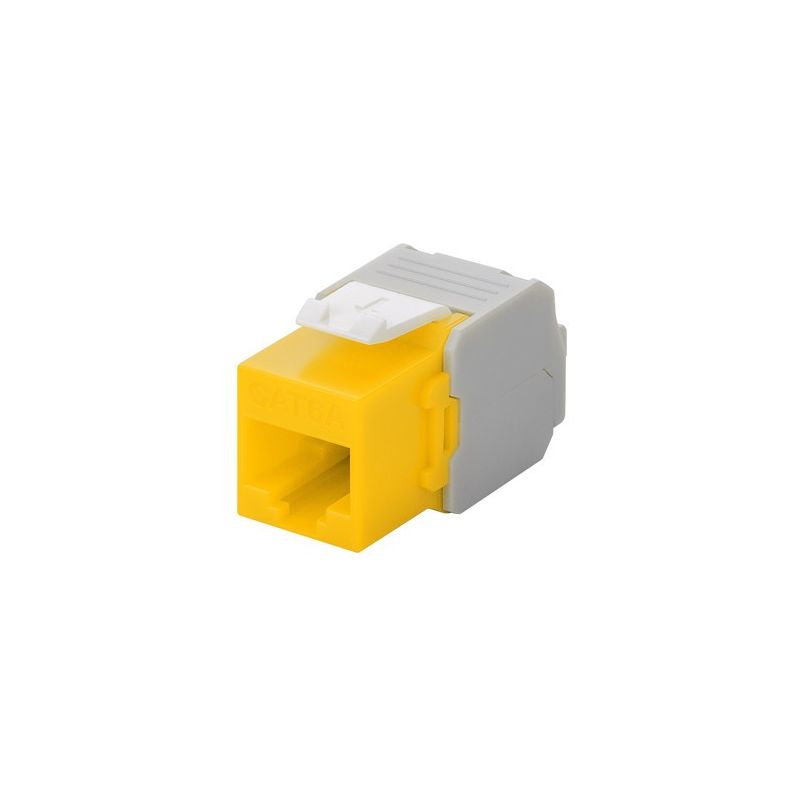 CAT6a UTP Keystone Connector - LSA - Geel