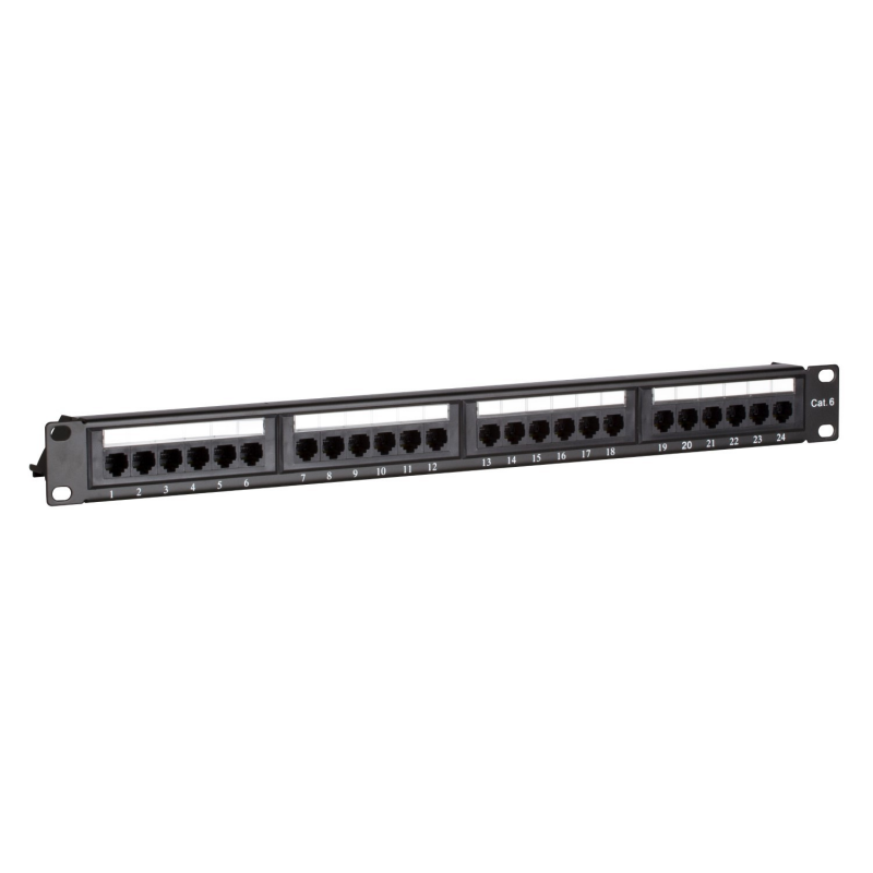 Patchpaneel Cat6 UTP 24 ports