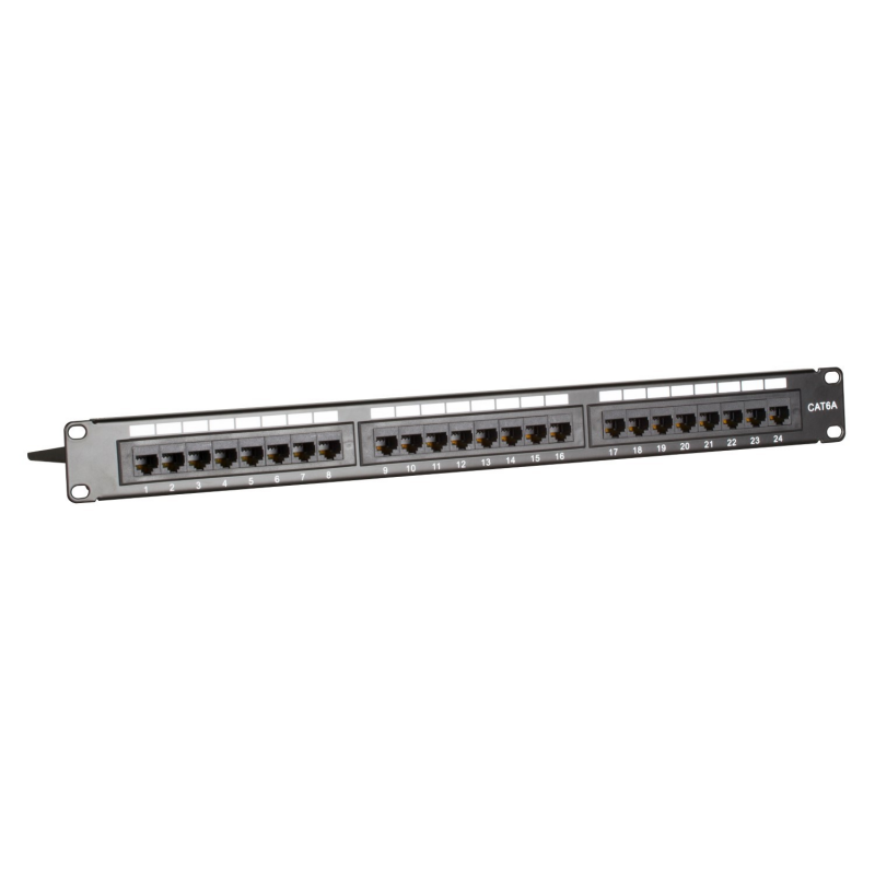 Patchpaneel Cat6a UTP 24 poorts