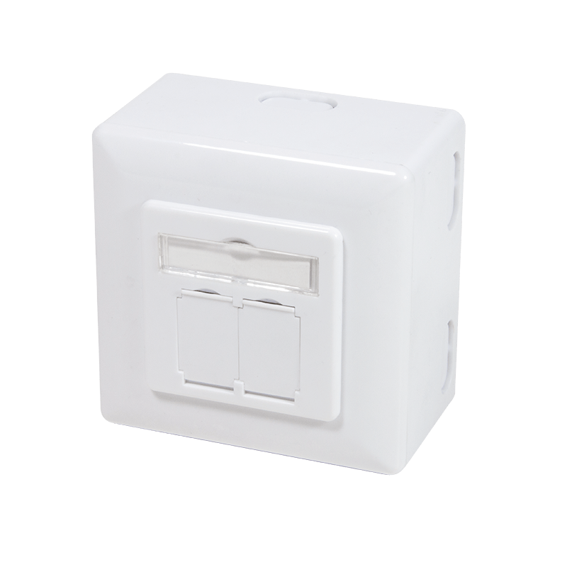Cat6 STP opbouwdoos, wit