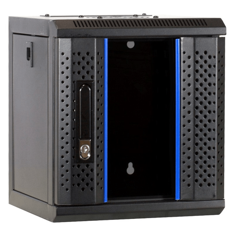 10 inch 6U Patchkast met glazen deur 312x310x352mm (BxDxH) 