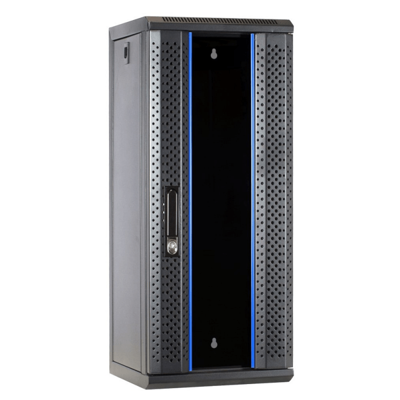 10 inch 15U Patchkast met glazen deur 370x450x752mm (BxDxH)