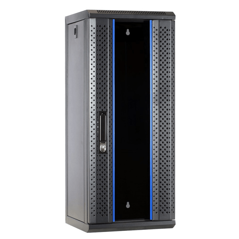 10 inch 15U Patchkast met glazen deur 370x450x752mm (BxDxH)