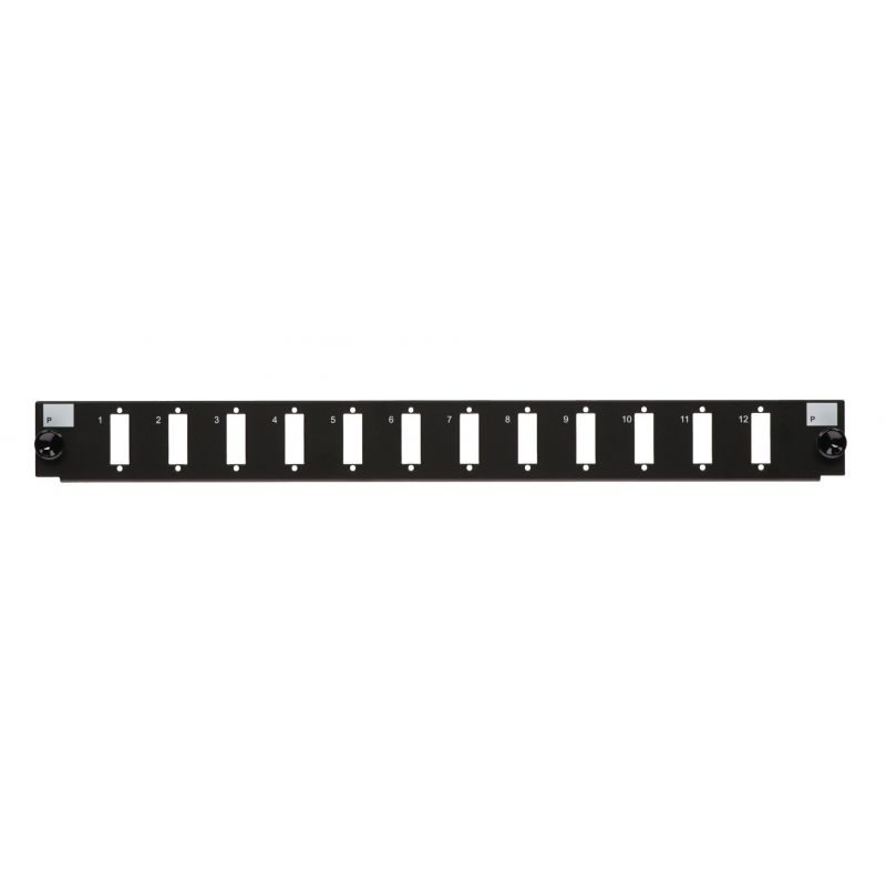 Verwisselbaar front LC/SC 12 poorts zwart