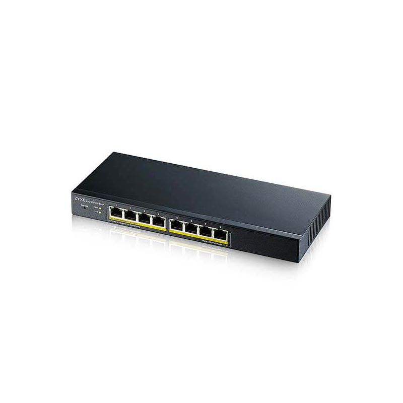 Zyxel 8-poorts GS1900 smart managed PoE+ switch