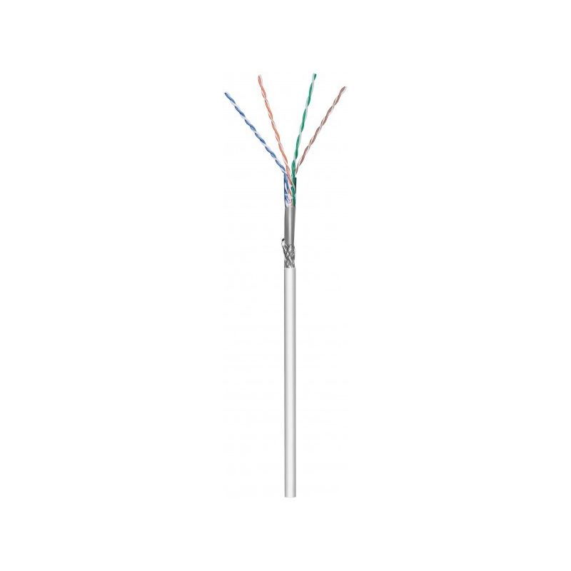 CAT5e SF/UTP 100m kabel op rol soepel grijs CCA