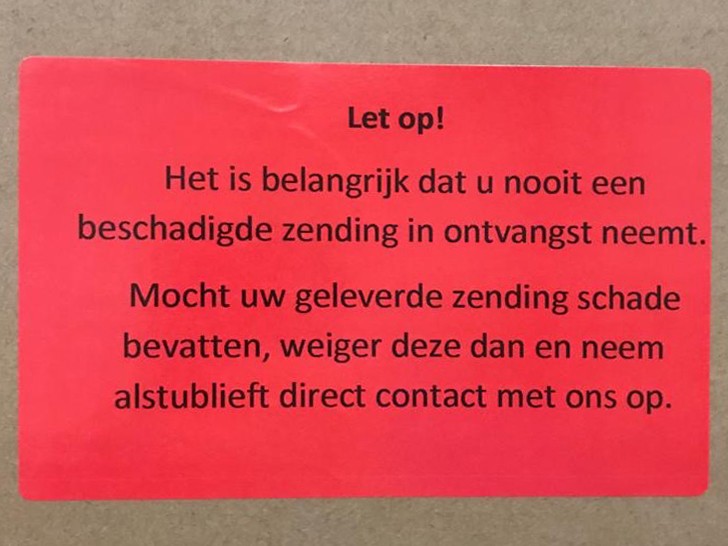 rode sticker wandkast